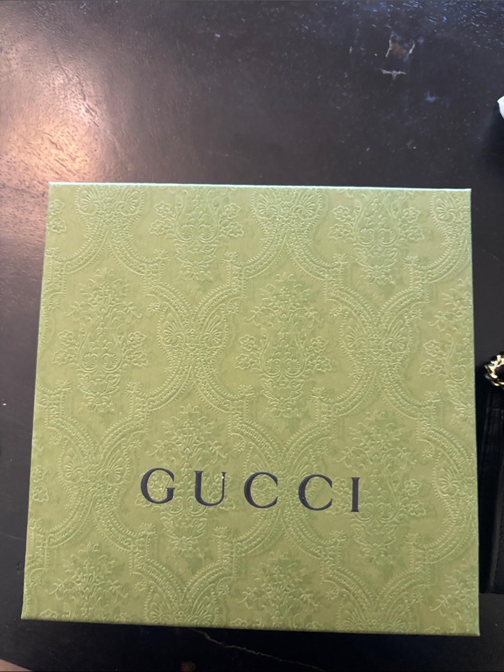 Gucci Black Leather Mini Wallet with Gold Double G - Picture 9 of 9